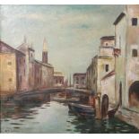 Weber, Otto Friedrich (1890 - 1956), Ansicht in Venedig, Öl/Lw, li. u. sign., ca. 73 x 77<