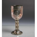 WMF Pokal (Art déco), Metall versilbert, Aufschrift: "Gewidmet vom Ehrenausschuss des<