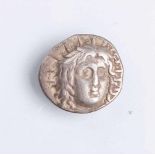 Silbermünze "Didrachme" (Karische Insel, Rhodos, 304 - 167 v. Chr.), Helioskopf m.<