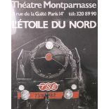 Theaterplakat "L'étoile du nord", Theater Montparnasse in Paris, Arte, ca. 60 x 40 cm.