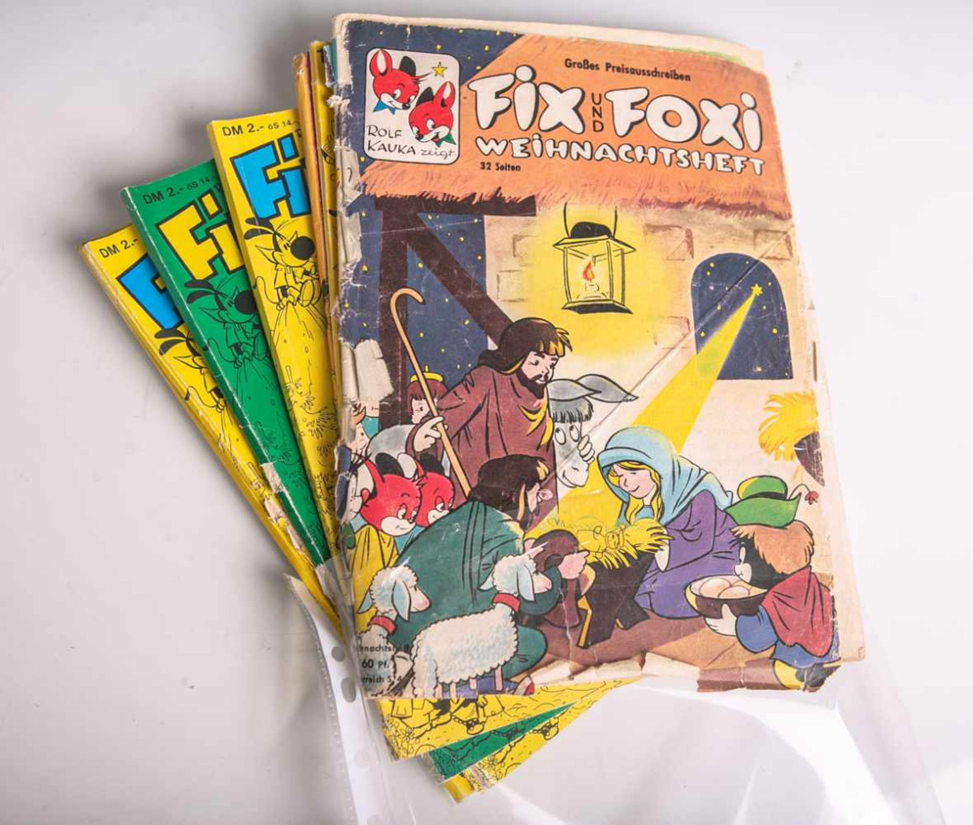 Konvolut von 8 Comic-Heften "Fix und Foxi" (Rolf Kauka,1960er Jahre), Sammelband 14, 16,