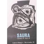 Saura, Antonio (1930 - 1998), Ausstellungsplakat für Saura-Ausstellung in der Galerie<