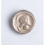 Silbermünze "Tetradrachme" (Syrakus, Sizilien, um 450 - 440 v. Chr.), Quadriga m.<