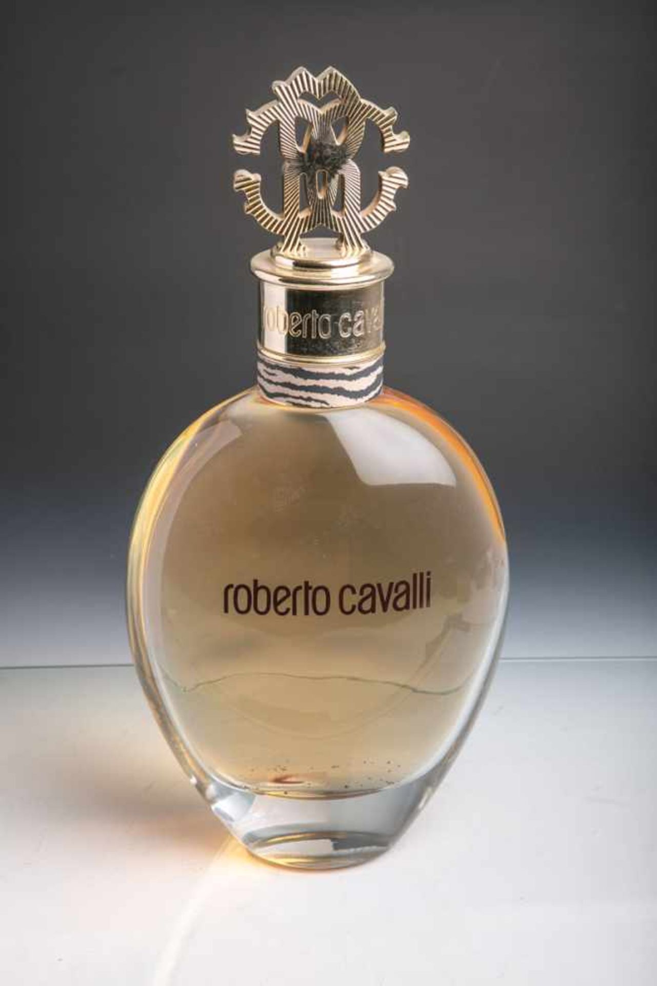 Groß-Factice"roberto cavalli" von Roberto Cavalli, mit Flüssigkeit, H. ca. 42 cm.