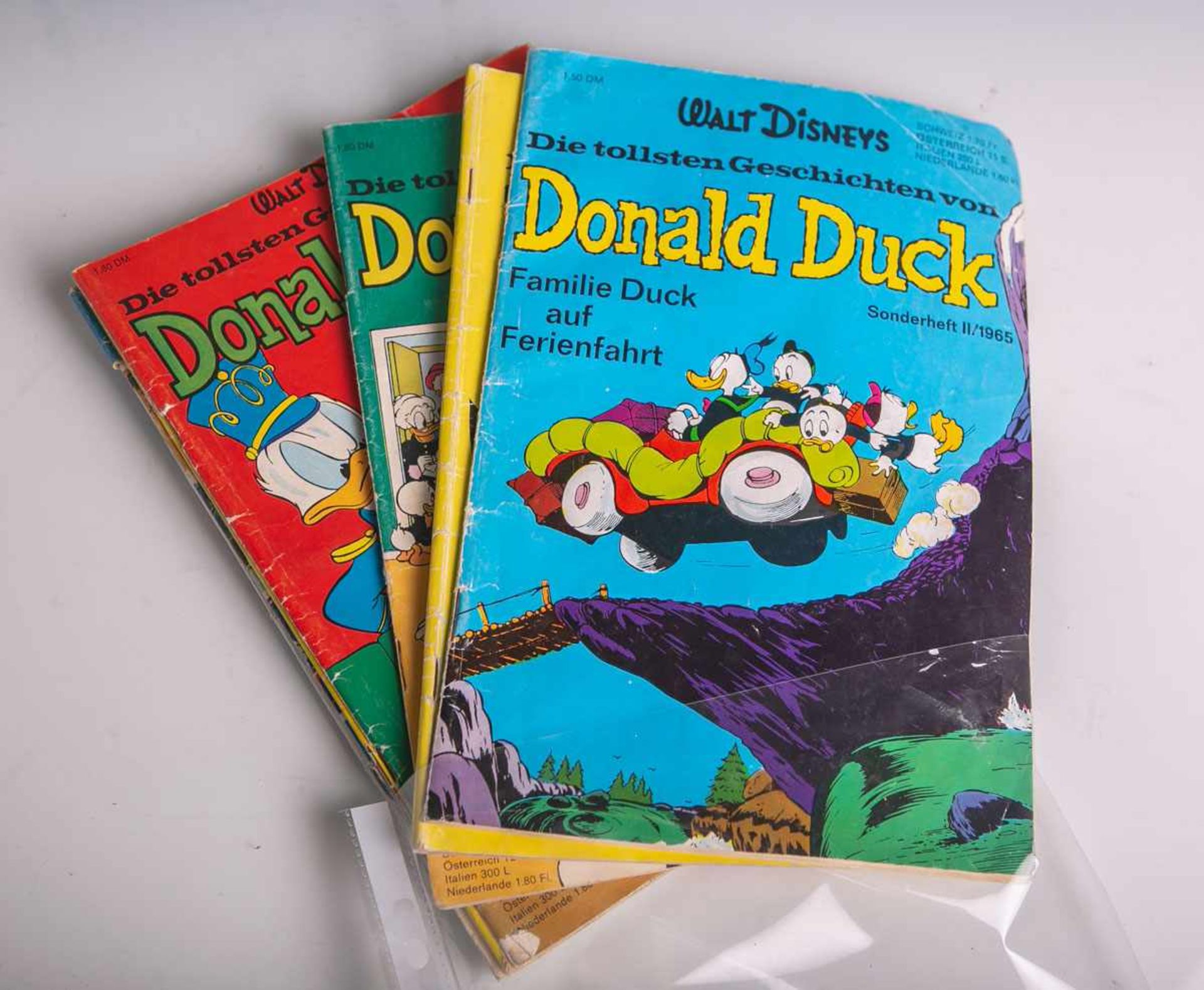 Konvolut von 9 Comic-Heften "Die tollsten Geschichten von Donald Duck" (Walt Disney,