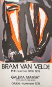 Bram Van Velde-Ausstellungsplakat "Retrospectiva 1908-1978", Galeria Maeght (Montcada 25,