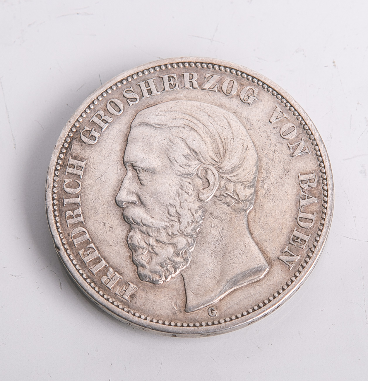 5 Mark-Silbermünze, Baden (1900), Friedrich Großherzog von Baden, Prägungsstätte G, ss