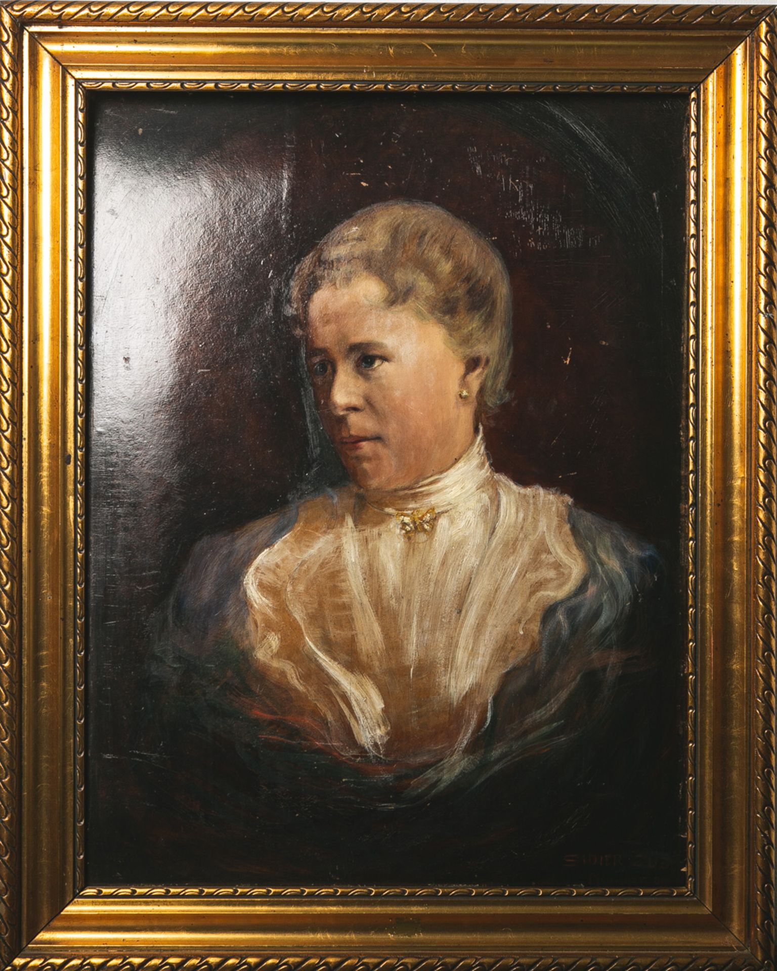 Unbekannter Künstler (wohl 19./20. Jahrhundert), Portrait einer Dame (wohl 1900), Öl auf