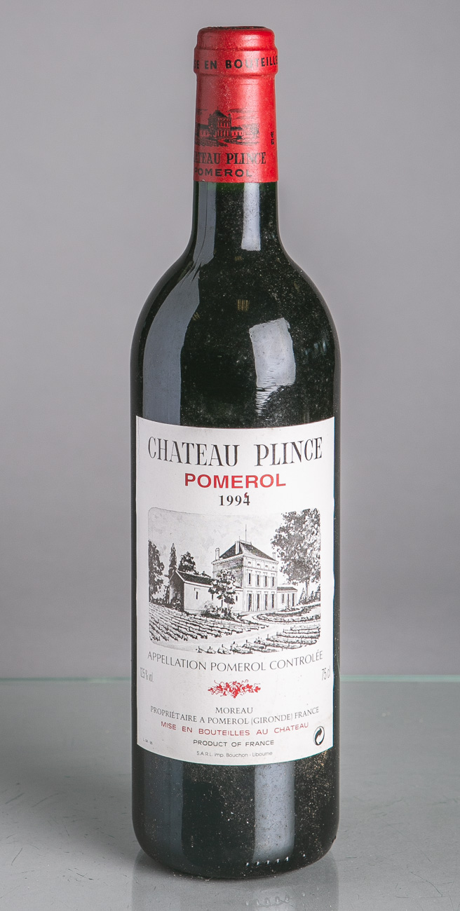 11 Flaschen von Chateau Prince, Pomerol (1994), Rotwein, je 0,75 L. Im klimatisierten