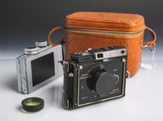 Kamera "Paubel Makina" (Frankfurt a.M., Bj. 1933-49), 6x9, orig. Objektiv "Anticomar",