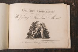 Altes Notenbuch "Oeuvre Complettes de W.A. Mozart", 30 Gesänge m. Begleitung,