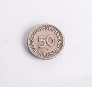 50 Pfennige, BRD (1950), Bank Deutscher Länder, Prägungsstätte G, vz.