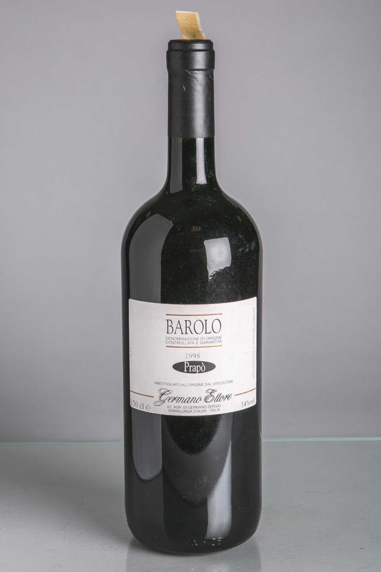 1 Flasche von Germano Ettore Barolo (1998), Prapò, 1,5 L. Im klimatisierten Weinkeller