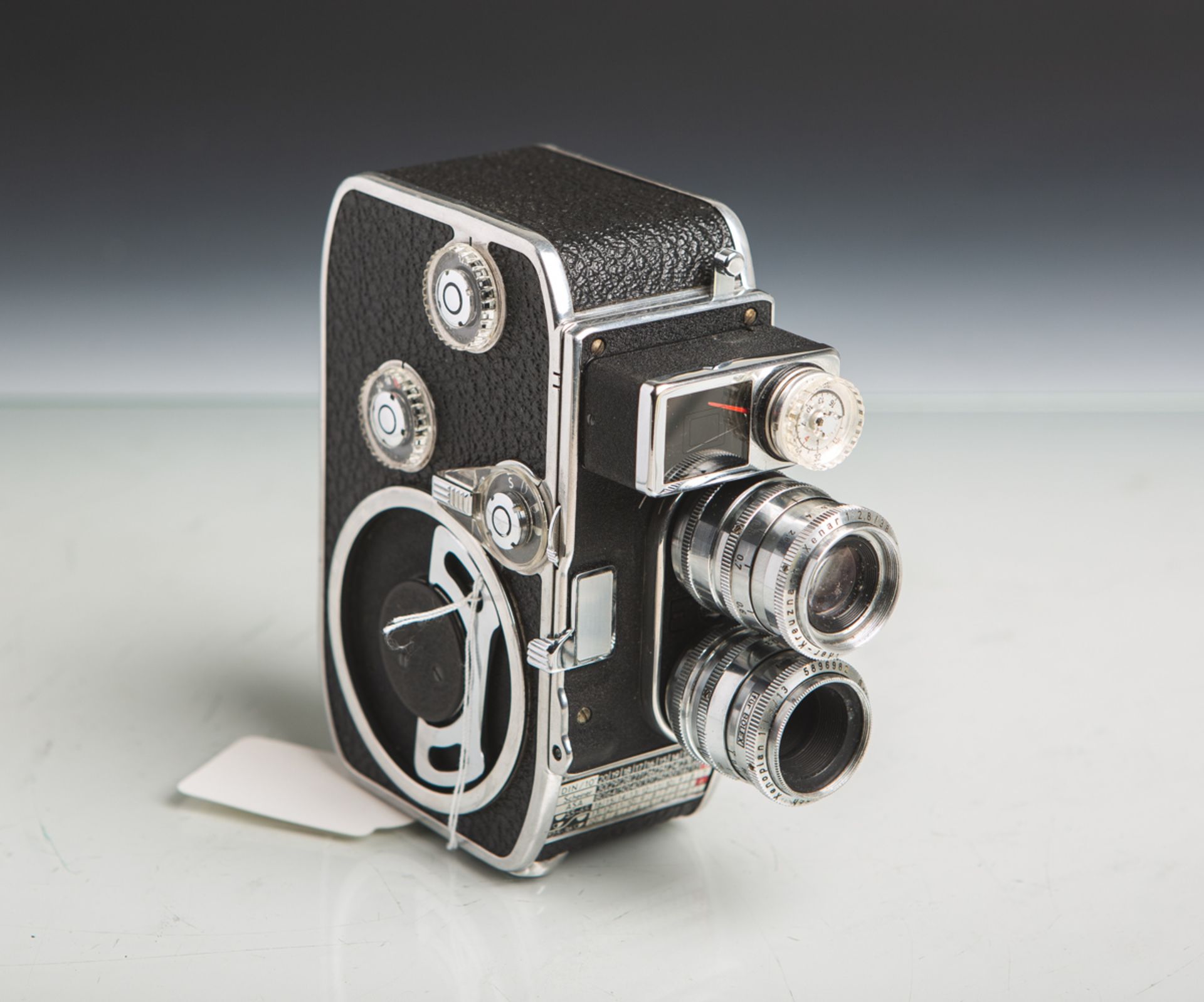 Filmkamera "Bolex B8" von Bolex Paillard (Schweiz, Baujahr 1958 - 1961), 2 Objektive