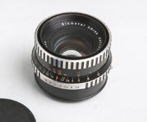 Objektiv "Biometar" von C. Zeiss Jena, 2,8/80 mm, Nr. 8953583, m. Schutzdeckeln.