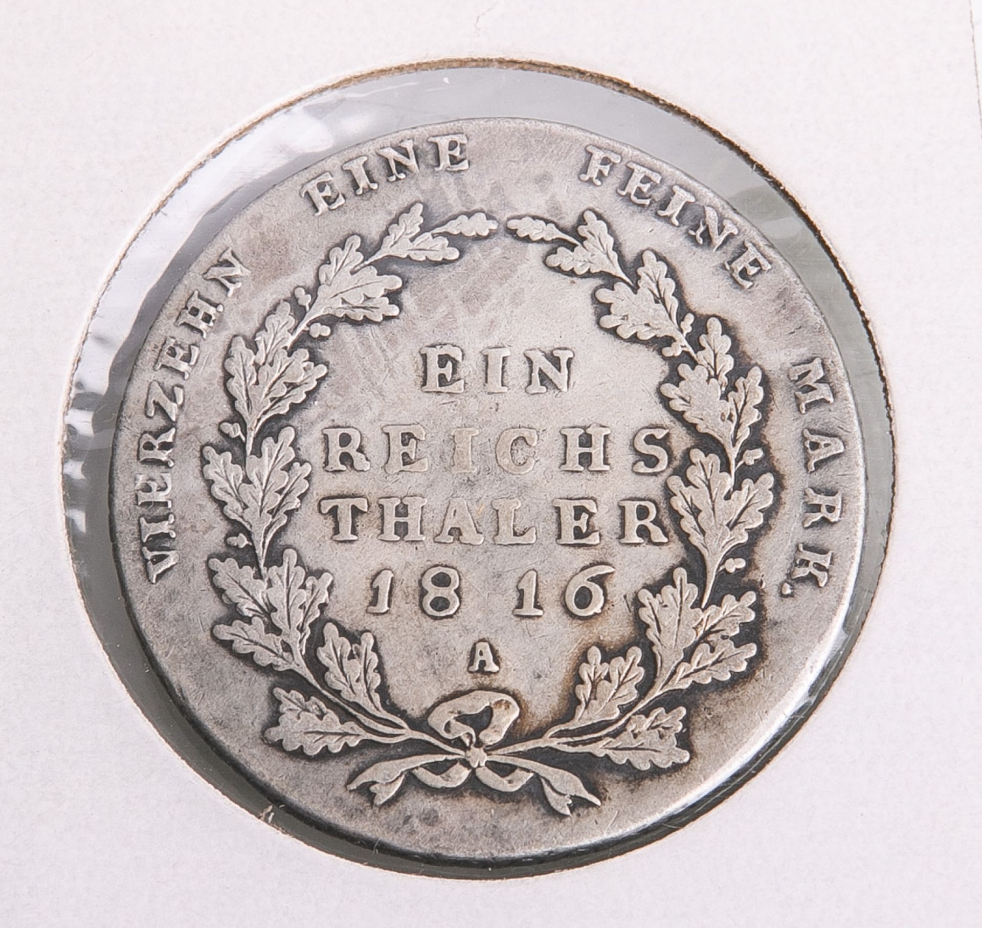 1 Reichsthaler, Preussen (1816), Wilhelm III-König von Preussen, Prägestätte A, ss. - Image 2 of 2