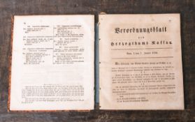 "Verordnungsblatt des Herzogthums Nassau", Arzneitaxe u. Gebührenordnung für die Apotheker