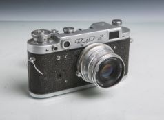 Kamera "FED 2" (UdSSR), Gehäusenr. 723772, orig. Objektiv "Industar-26m", 1:2,8/50 mm, Nr.
