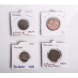 Konvolut von 4 Kleinmünzen aus Kupfer (Preussen), bestehend aus: 1x 3 Pfennige (1865, A,
