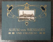 "Album von Wiesbaden und Umgebung", 1 großes Panorama und 28 Ansichten nach Naturaufnahmen