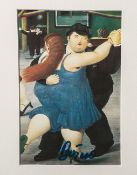 Botero, Fernando (geb. 1932), "Tänzer", 1987, Farboffsetdruck, mittig u. handsign., ca. 14