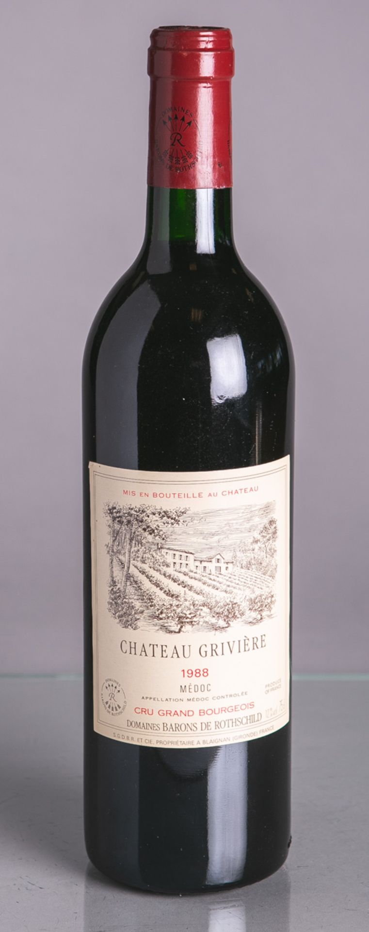 1 Flasche von Chateau, Medoc, Cru Grand, Bourgeois, Griviere by Rothschild (1988),