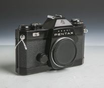 Kameragehäuse "Pentax E5" von Asahi Opt. Co. (Japan), Gehäusenr. 6531896.