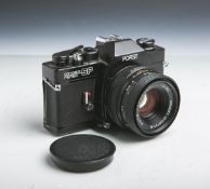 Kamera "Porst Compact Reflex SP", Gehäusenr. 7760575, Objektiv "Auto Revuenon",