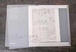 Richard Wagner, Sonderauflage "Lufthansa", Blatt aus der Partitur der "Götterdämmerung"