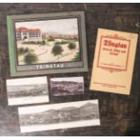 Diverse Tsingtau-Unterlagen/Dokumente, bestehend aus: "Tsingtau-Souvenir"-Buch (Album mit