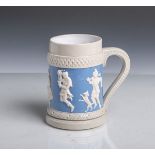 Kl. Bierkrug aus Keramik (wohl Villeroy u. Boch, 20. Jahrhundert), Allegoriedarstellungen