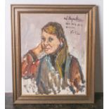 Anquetin, Louis (1861 - 1932), Portrait von Kitti, Öl/Lw., re. o. sign. u. bez., ca. 50 x