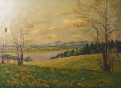 Seidl, Clemens (1874 - 1956), Voralpenlandschaft im Salzburger Land, Öl/Lw, li. unten