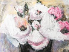 Jani (geb. 1946), "Weiße Rose", aus der Serie "Blütenzauber", Acryl/Lw., re. u. sign., ca.