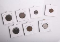 Sieben verschiedene Kleinmünzen (Preussen), bestehend aus: 2 1/2 Silbergroschen (1842),