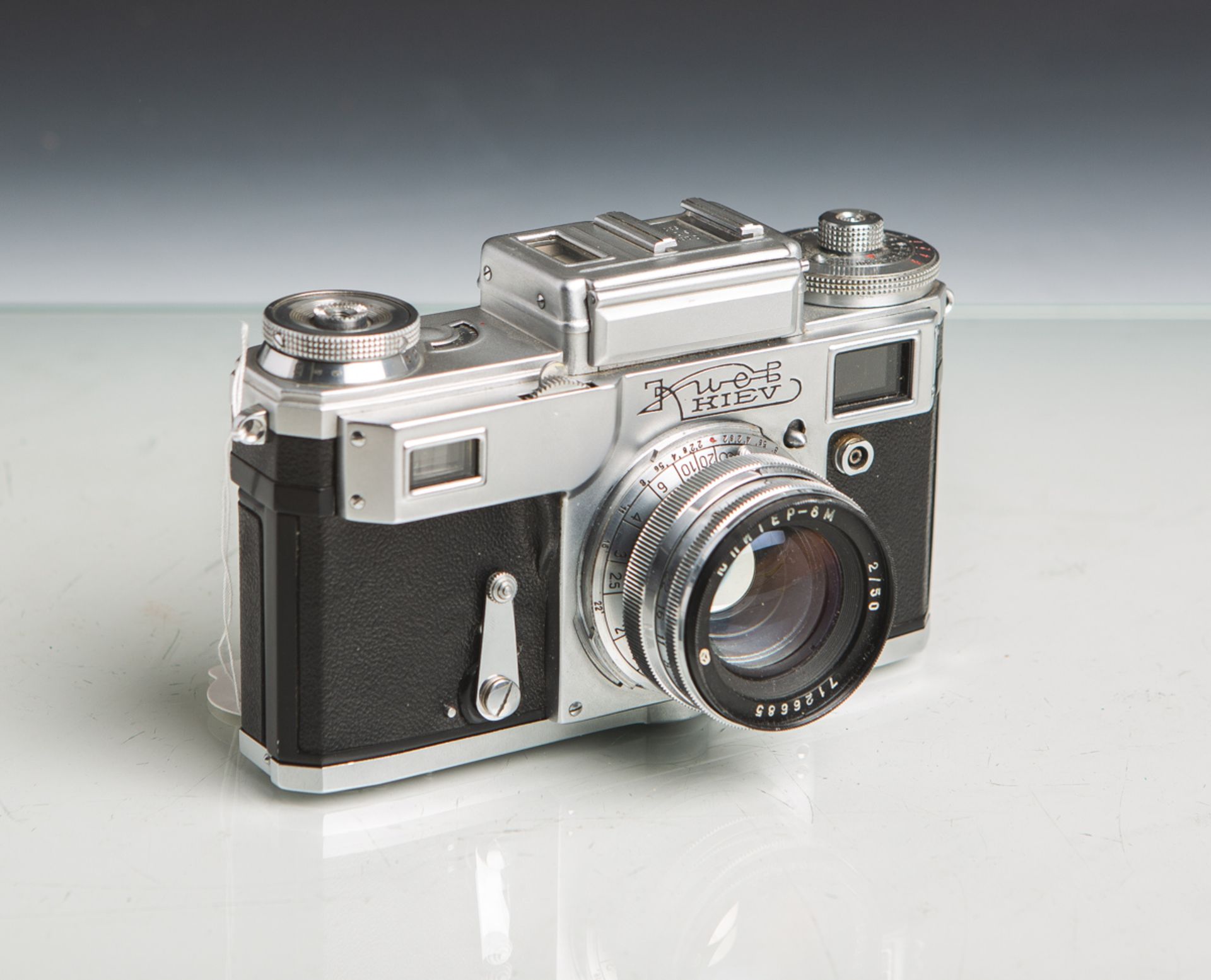 Kamera "Kiev 4" (Made in USSR, Contax, Baujahr 1957 - 1974), Objektiv "Jupiter-8M", 2/50,
