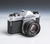 Kamera "Pentax Asahi K 1000", Gehäusenr. 6014597, Objektiv "Mitakon SMOE", 1:1,7/50 mm,