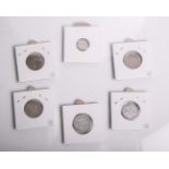 Konvolut von 6 Kleinmünzen aus Silber (Preussen), bestehend aus: 1x 1/12 Thaler (1752, B,