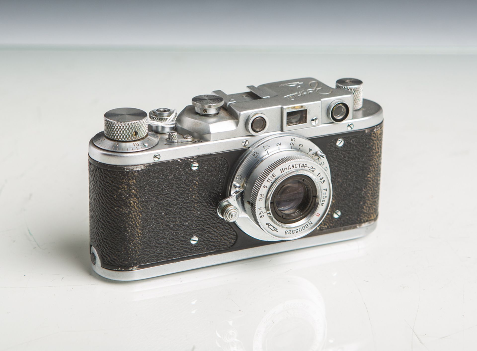 Kamera "Zorki" (Made in USSR, Bj. 1955 - 1958), Nr. 55245218, Objektiv "Industar-22",