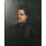 Lehmann, L. (19./20. Jahrhundert), Portrait einer Dame im mittleren Alter, Öl/Leinwand,