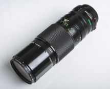 Canon-Objektiv (Japan), Modellnr. 12157, Macro Lens FD, 200 mm, 1:4 mit Heliopan