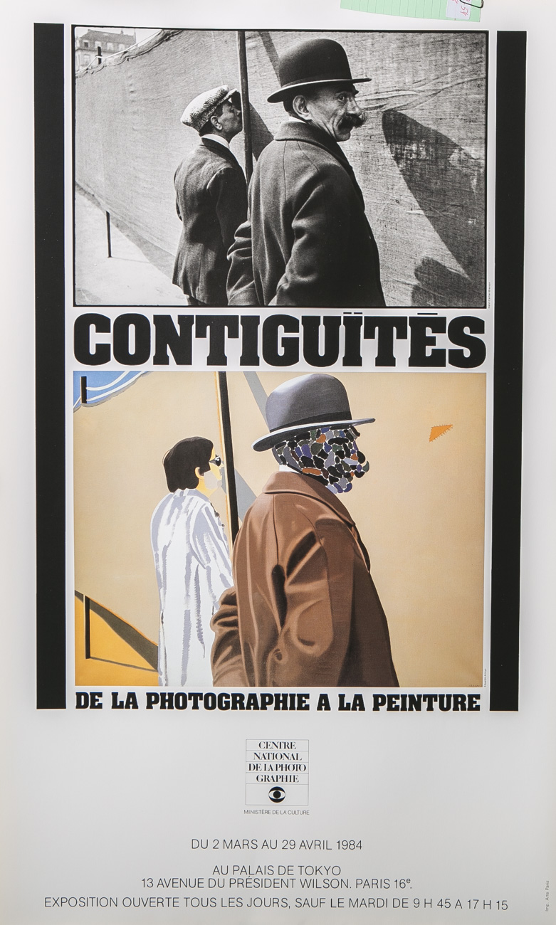 "Contiguités de la Photographie a la Peinture" (Ausstellungsplakat), Eduardo Arroyo u.