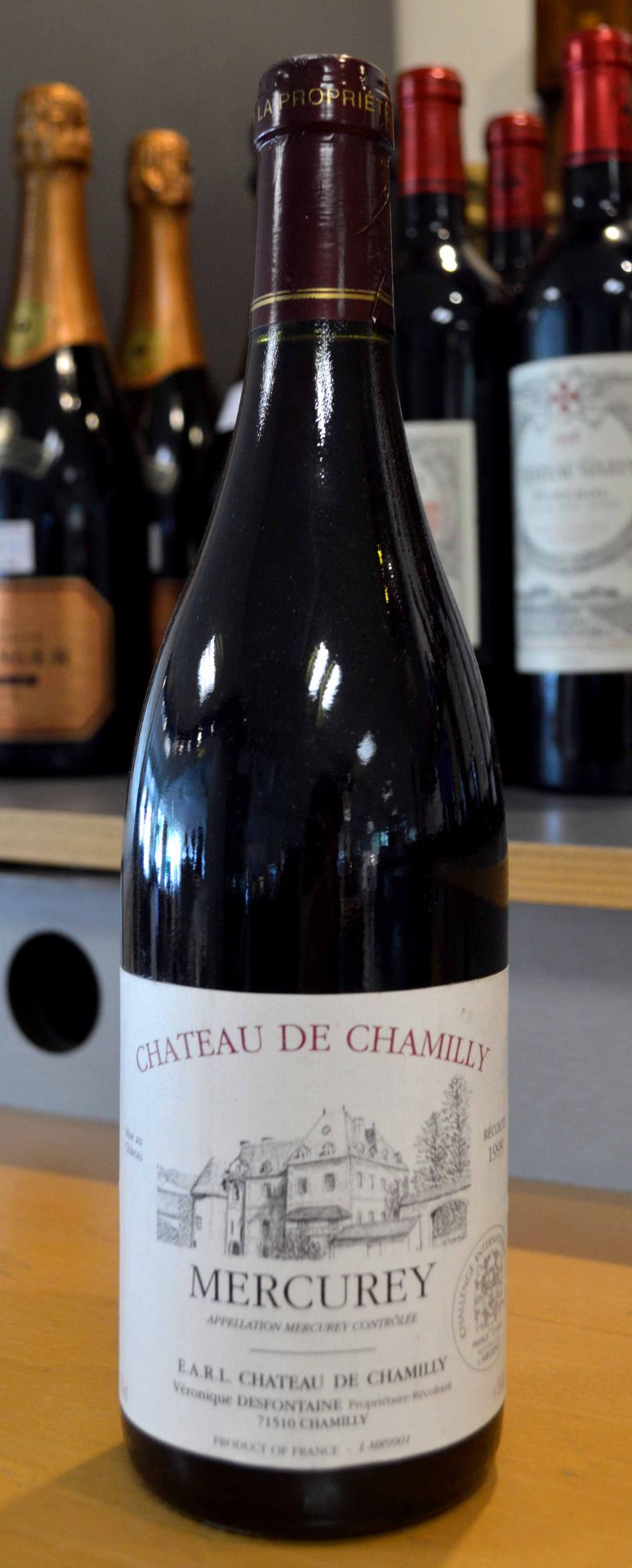 11 Flaschen von Chateau de Chamilly, Mercurey (1999), Rotwein, dazu 1x Jahrgang 1995, je0,75 L. Im