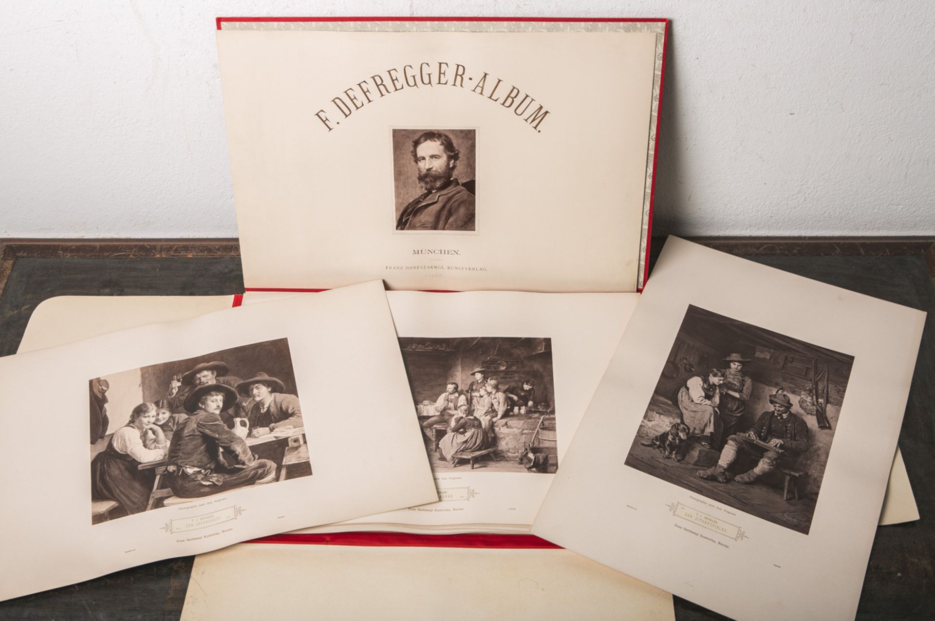 Mappe "F. Defregger-Album", Franz Hanfstaengl Kunstverlag München 1893, Photographien nach - Image 2 of 2