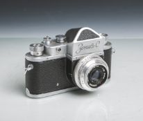 Kamera "Zenit-C" (UdSSR, Bj. 1955-61), Gehäusenr. 58147665, Objektiv "Industar-50",