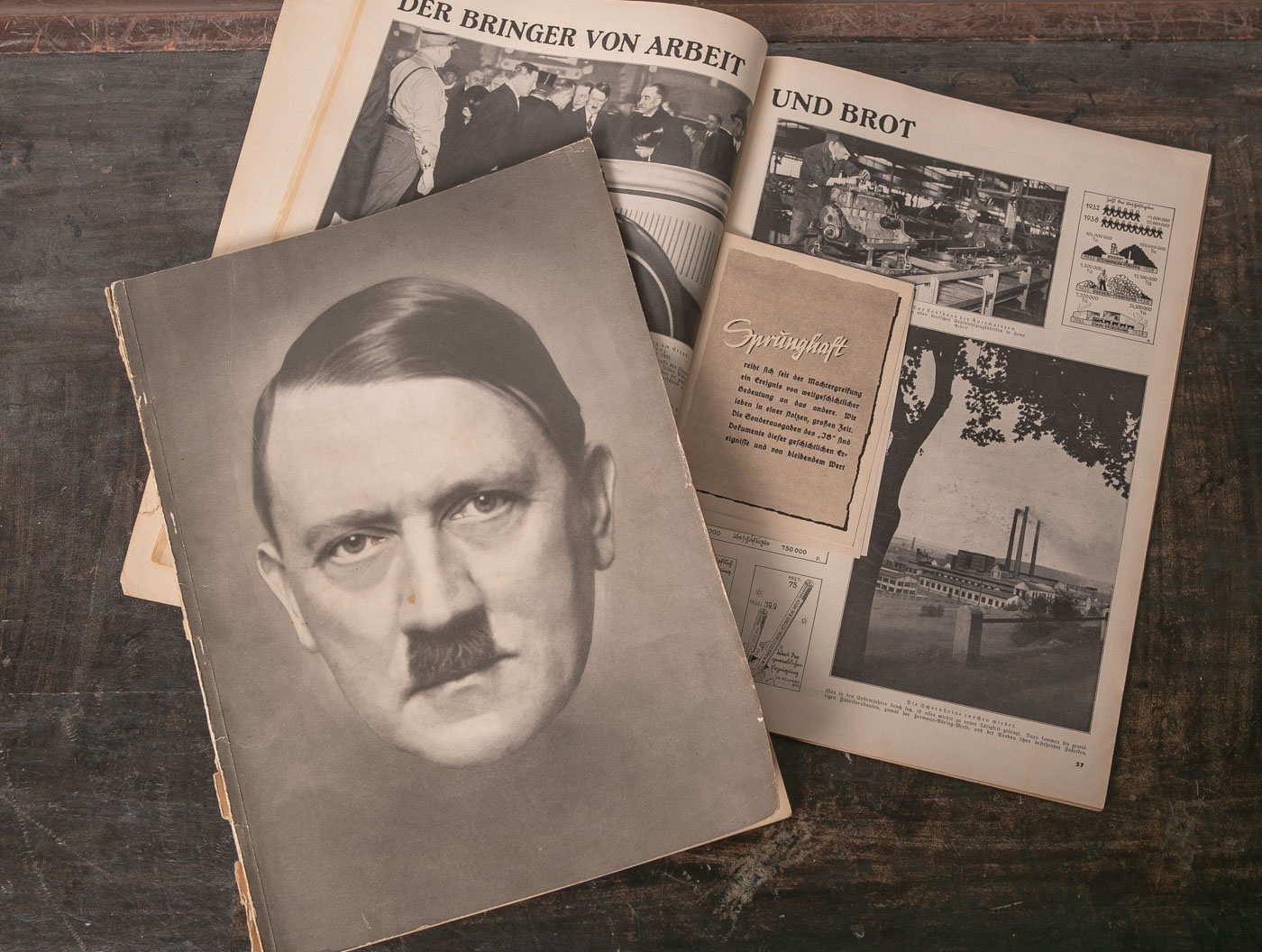 2x Illustrierter Beobachter "Adolf Hitler" (2. WK), Drittes Reich, davon 1x "Unser Führer.Zum 50.