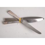 Drei Messer aus 925er Sterling Silber (Herstellerpunze Koch u. Bergfeld, Halbmond u.Krone/