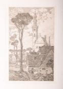 Veldheer, Jacobus Gerardus (1866 - 1954), "La Ville de Veere", Radierung, Blattgröße ca.30 x 20 cm.