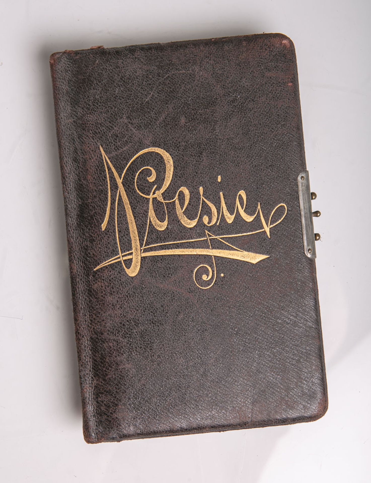 Poesiealbum (um 1900), handschriftliche Eintragungen m. div. Klebebildern u.Bleistiftzeichnungen