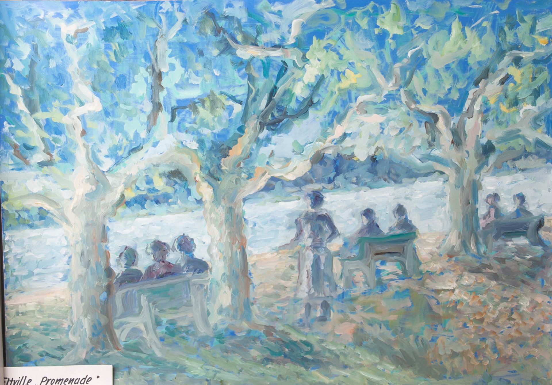 Tuttas, Carl (1913-1997), "Eltville Rheinpromenade", Öl/Malpappe, re. u. sign., ca. 49 x69 cm,